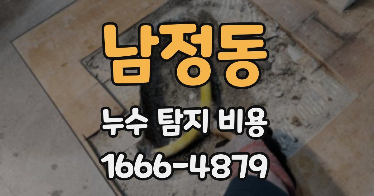 남정동 누수 탐지 비용