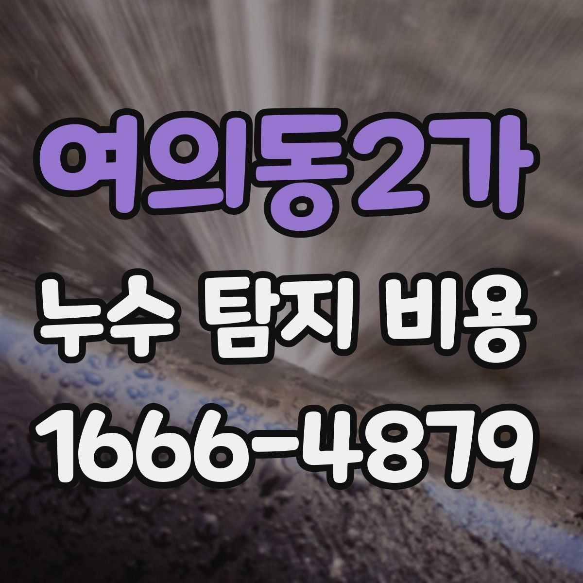 여의동2가 누수 탐지 비용