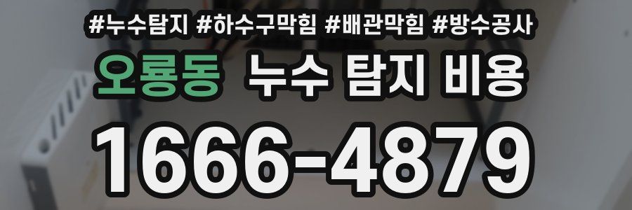 오룡동 누수 탐지 비용