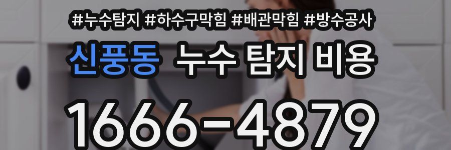 신풍동 누수 탐지 비용