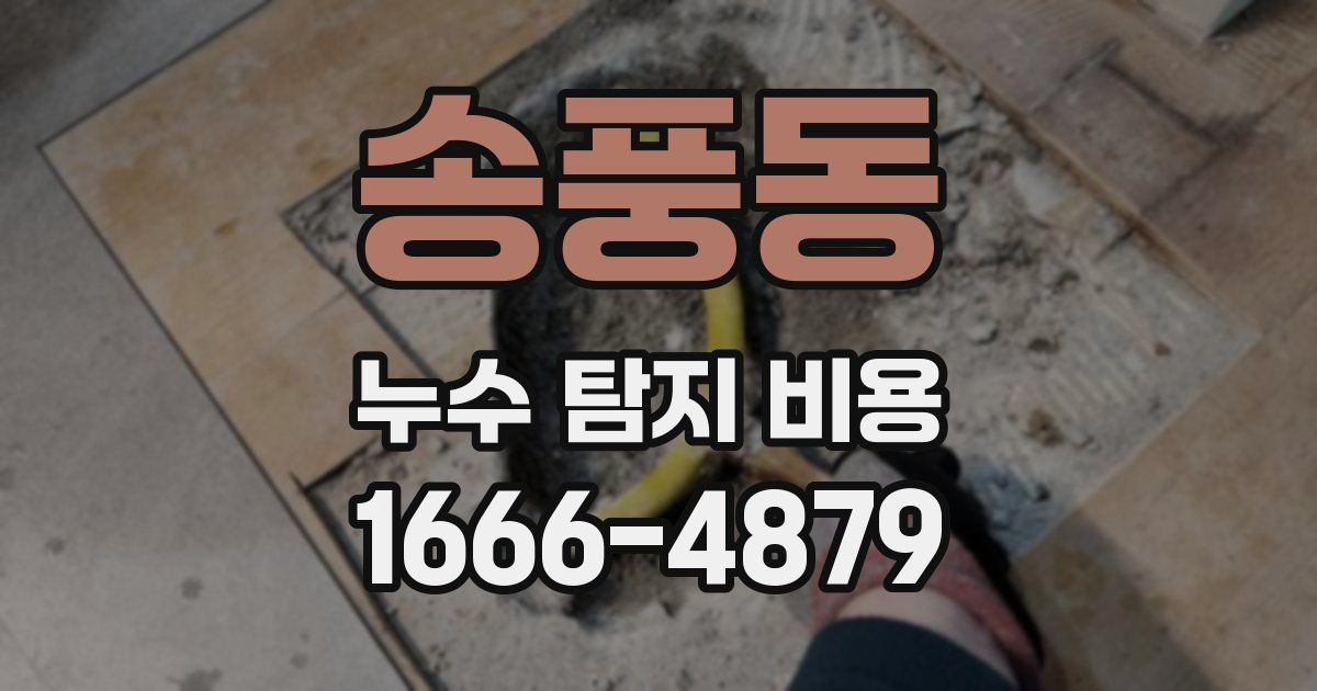 송풍동 누수 탐지 비용
