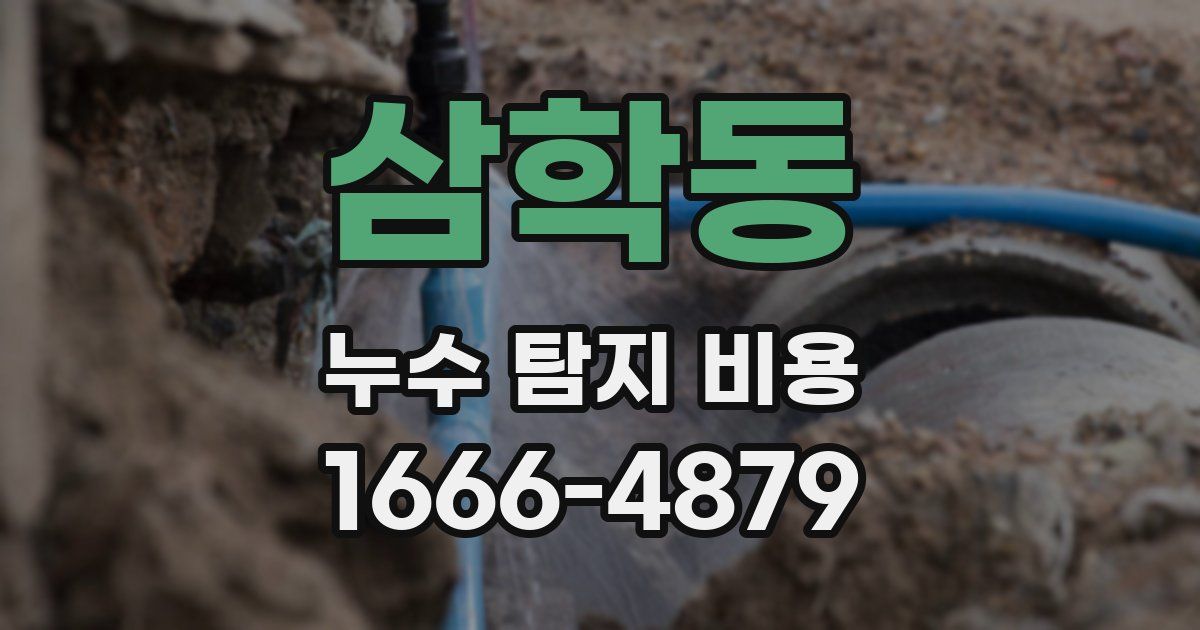 삼학동 누수 탐지 비용