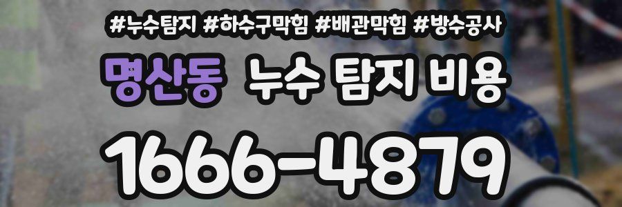 명산동 누수 탐지 비용