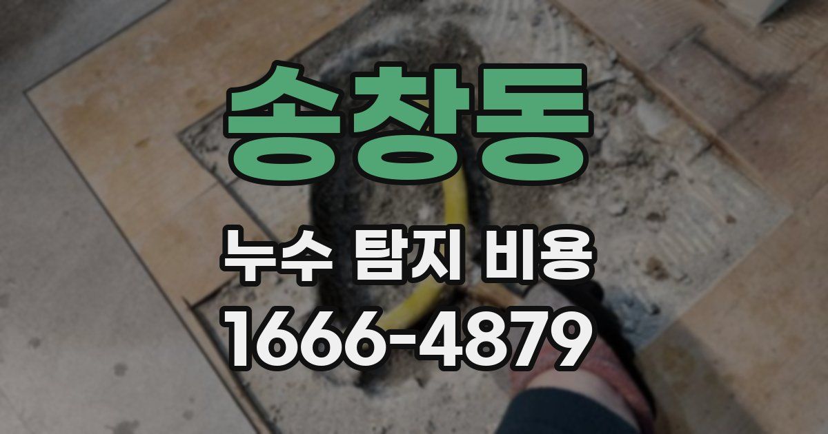 송창동 누수 탐지 비용