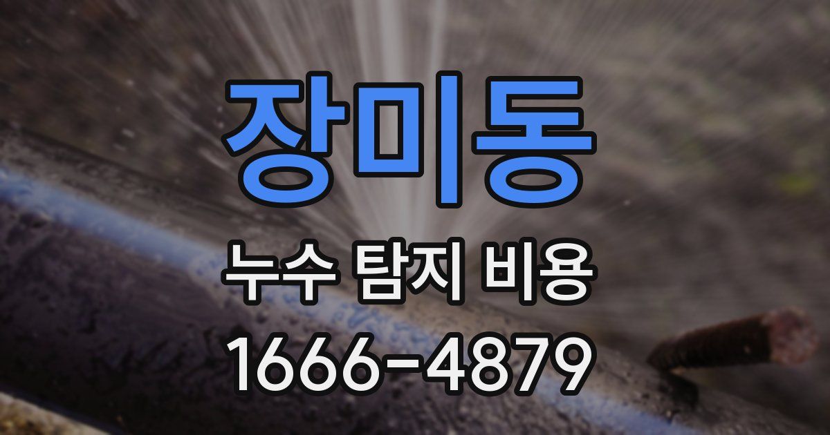 장미동 누수 탐지 비용