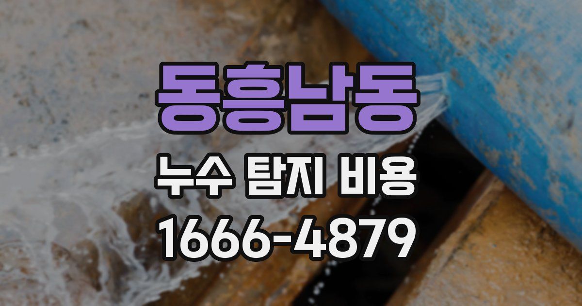동흥남동 누수 탐지 비용