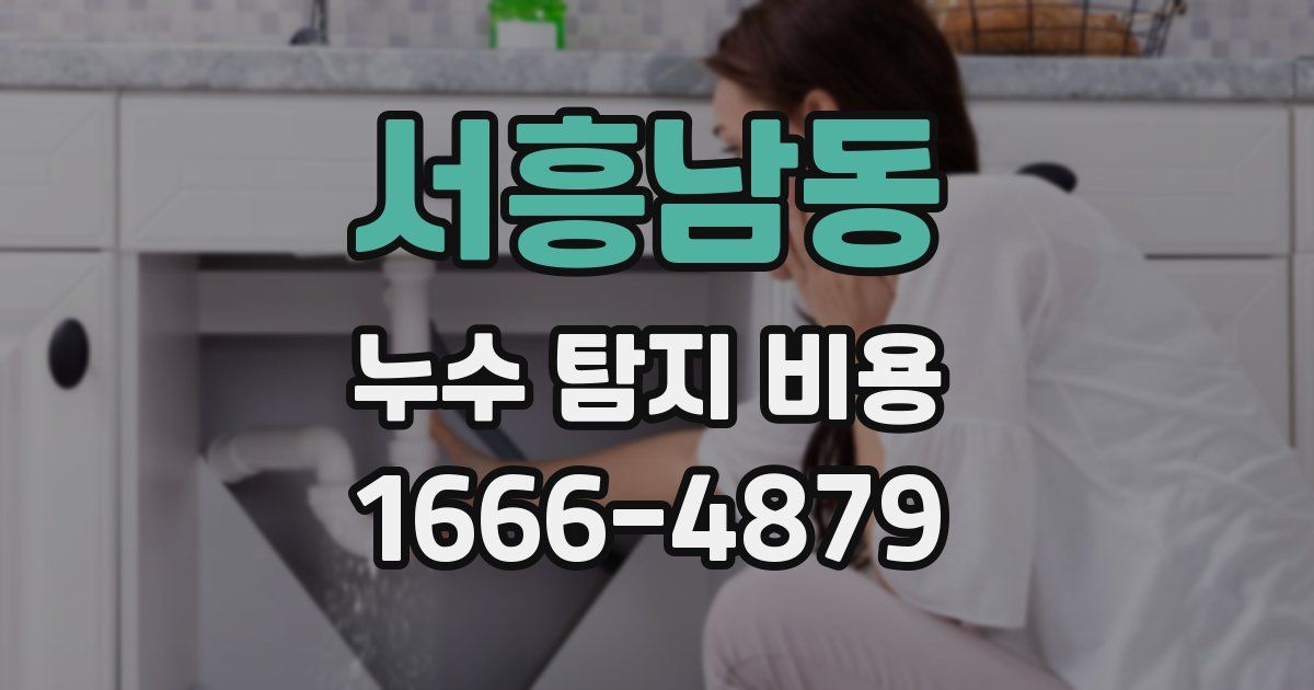 서흥남동 누수 탐지 비용
