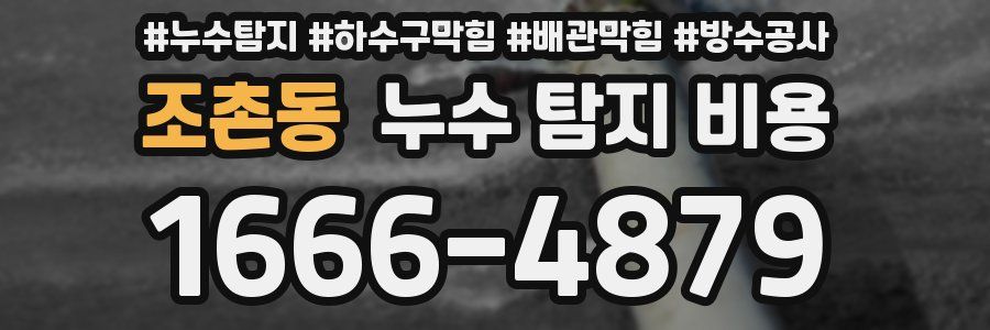 조촌동 누수 탐지 비용