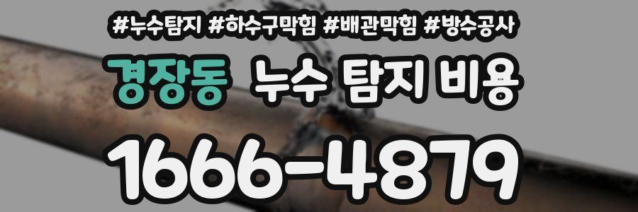 경장동 누수 탐지 비용