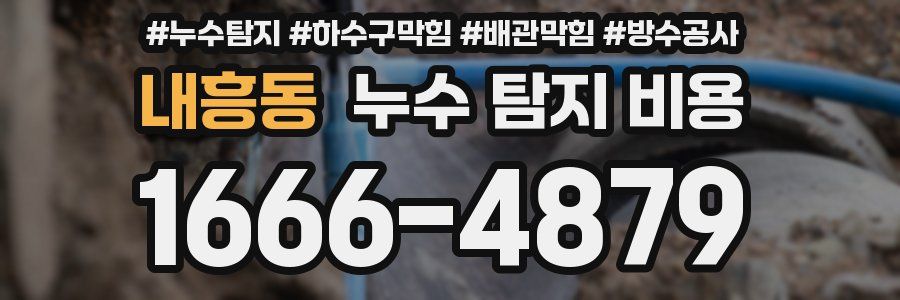 내흥동 누수 탐지 비용