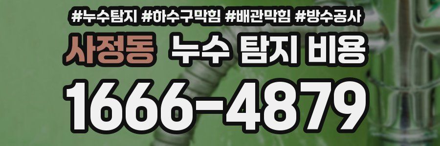 사정동 누수 탐지 비용
