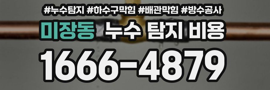 미장동 누수 탐지 비용