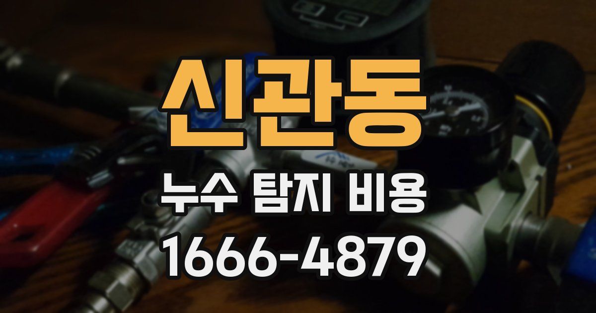 신관동 누수 탐지 비용