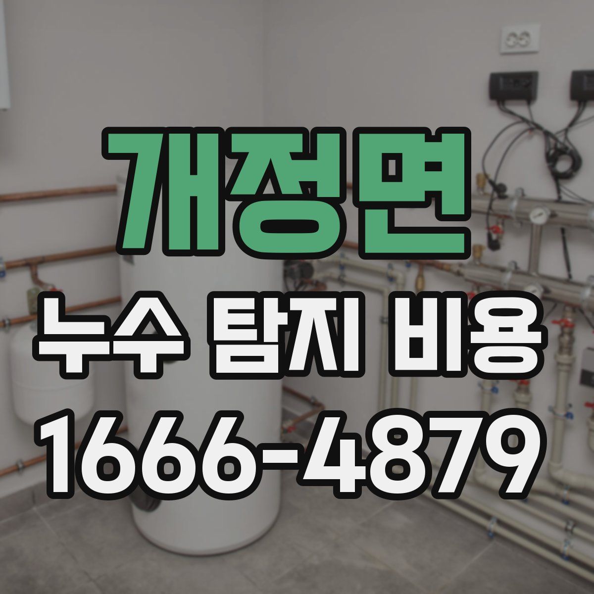 개정면 누수 탐지 비용