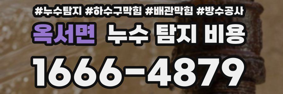 옥서면 누수 탐지 비용