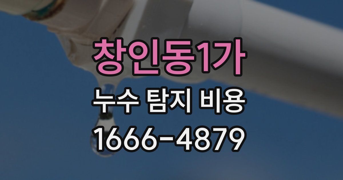 창인동1가 누수 탐지 비용