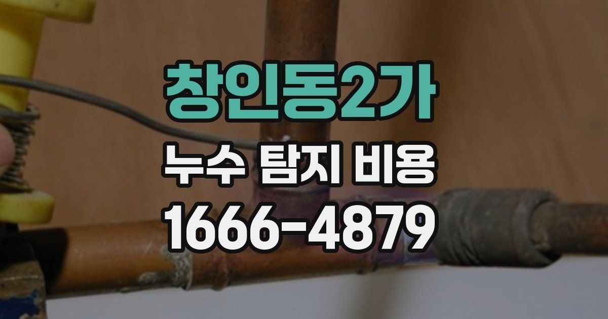 창인동2가 누수 탐지 비용