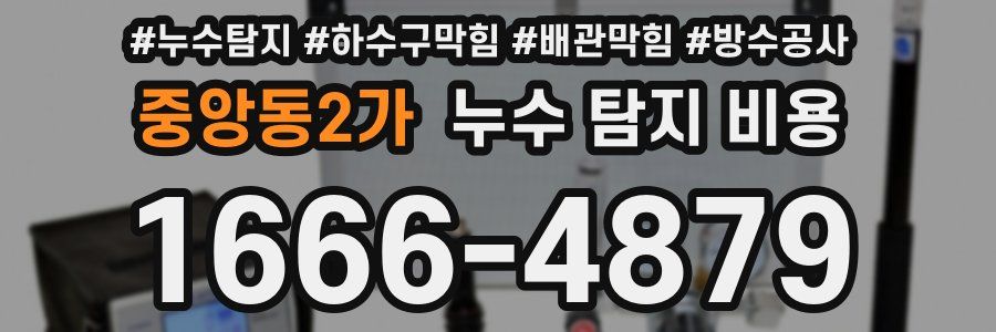 중앙동2가 누수 탐지 비용