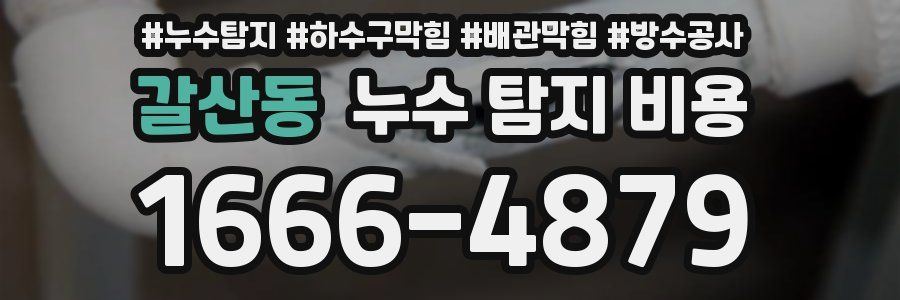 갈산동 누수 탐지 비용