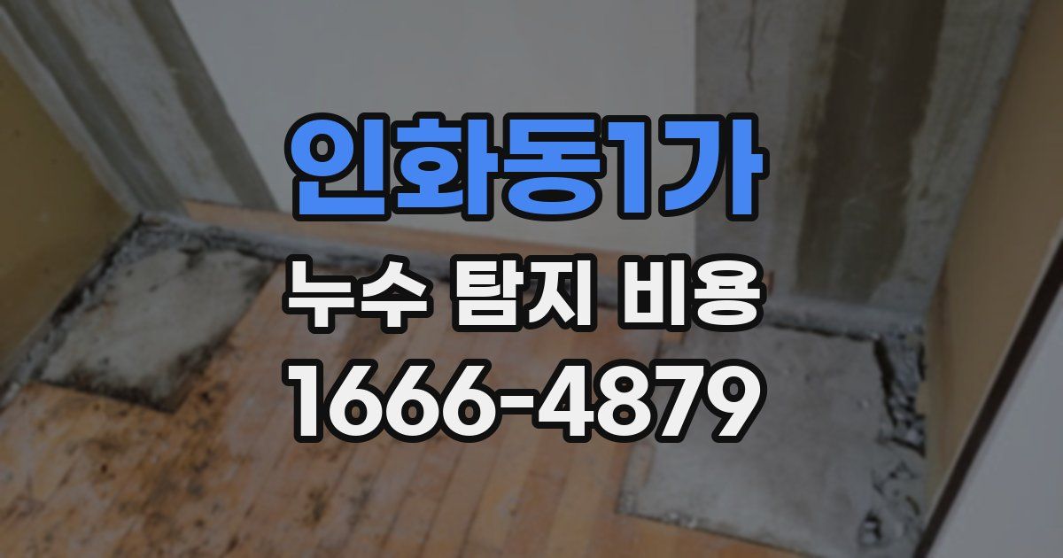인화동1가 누수 탐지 비용