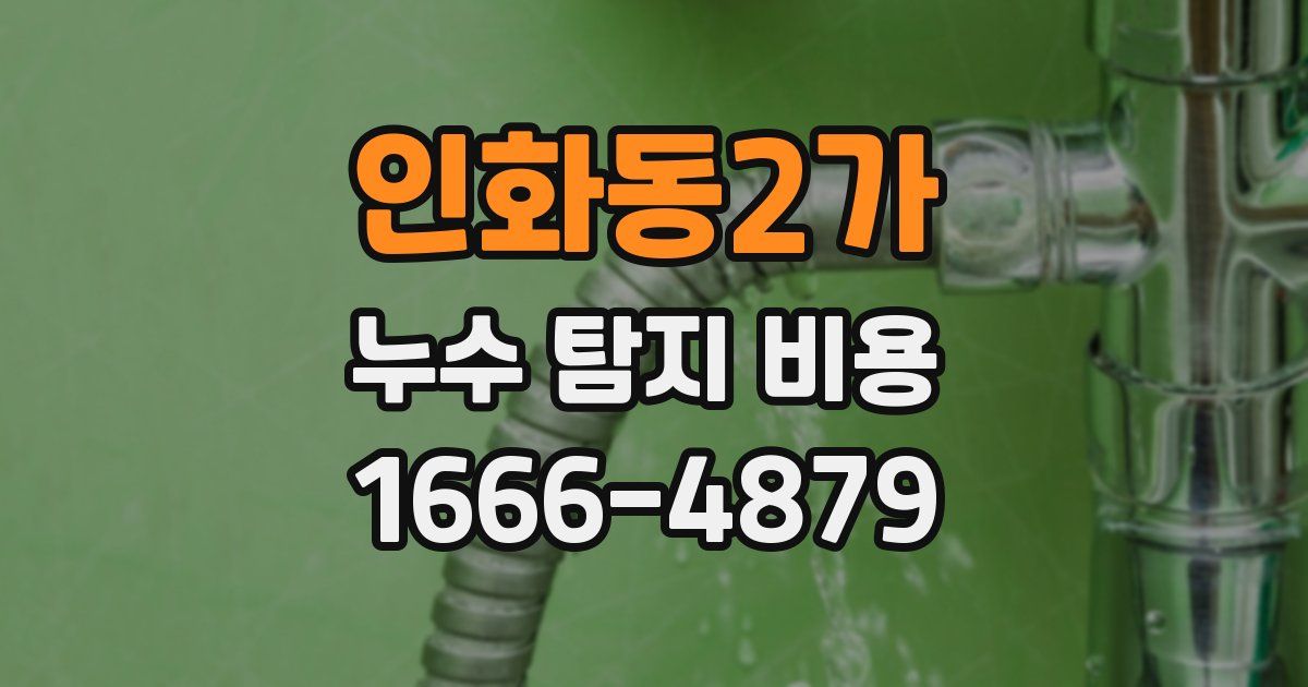 인화동2가 누수 탐지 비용