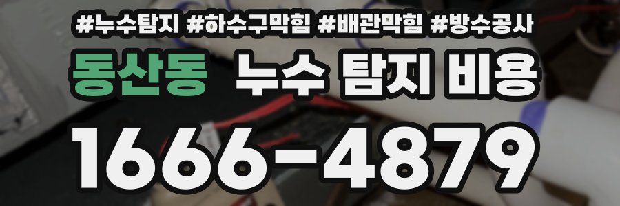 동산동 누수 탐지 비용