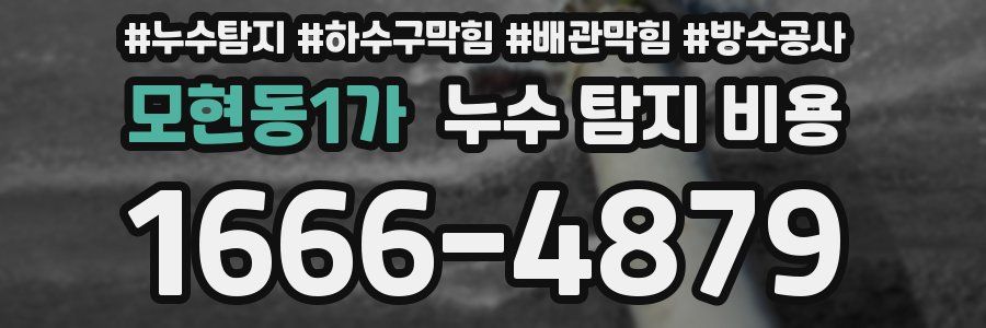 모현동1가 누수 탐지 비용