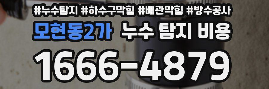 모현동2가 누수 탐지 비용
