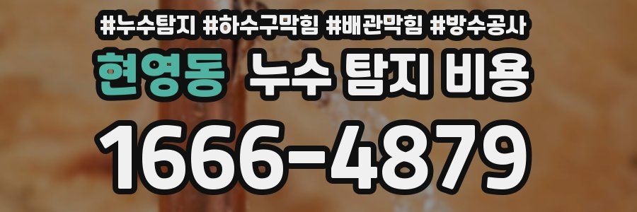 현영동 누수 탐지 비용