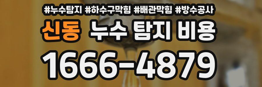 신동 누수 탐지 비용