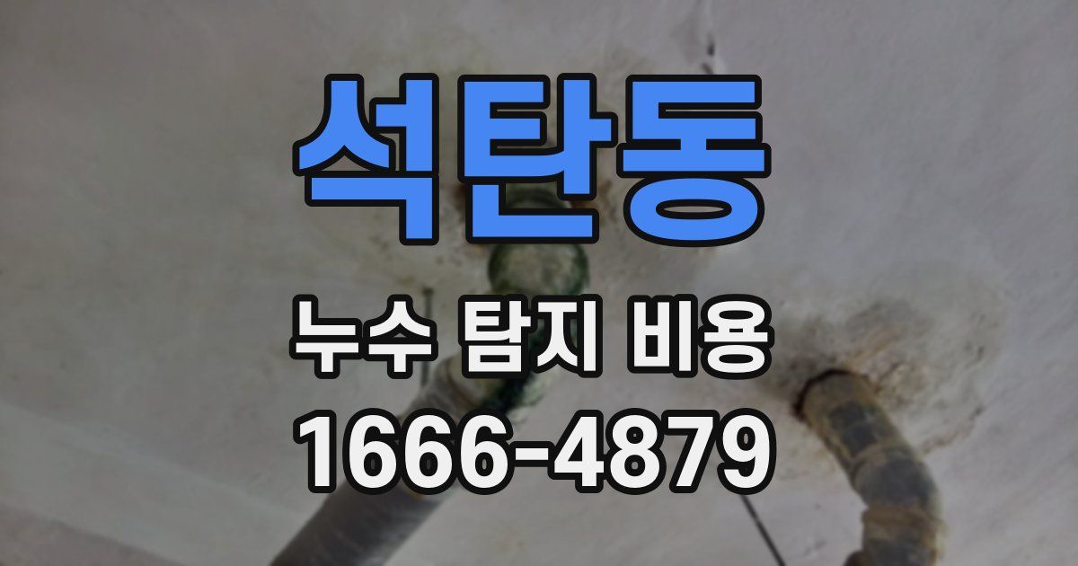 석탄동 누수 탐지 비용