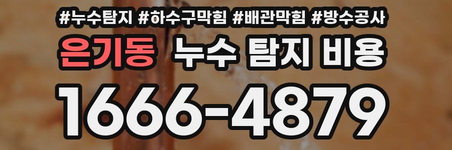 은기동 누수 탐지 비용