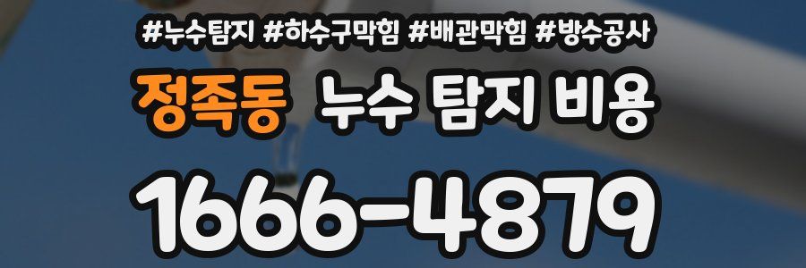 정족동 누수 탐지 비용