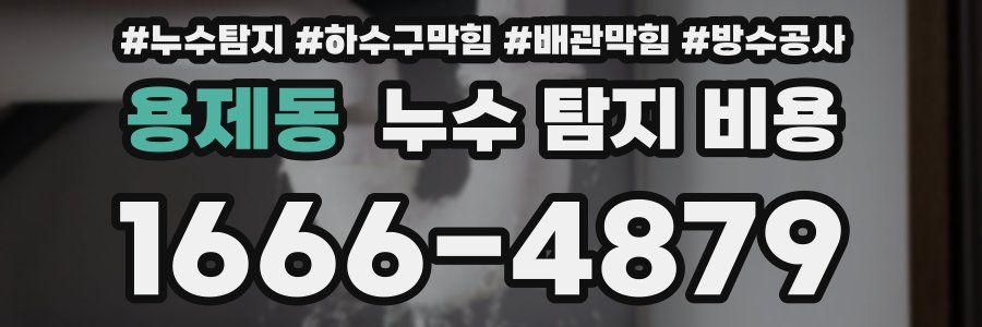 용제동 누수 탐지 비용