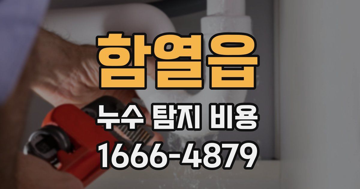 함열읍 누수 탐지 비용