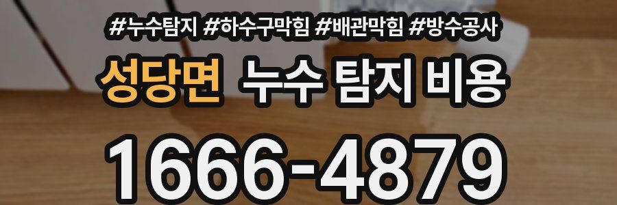 성당면 누수 탐지 비용