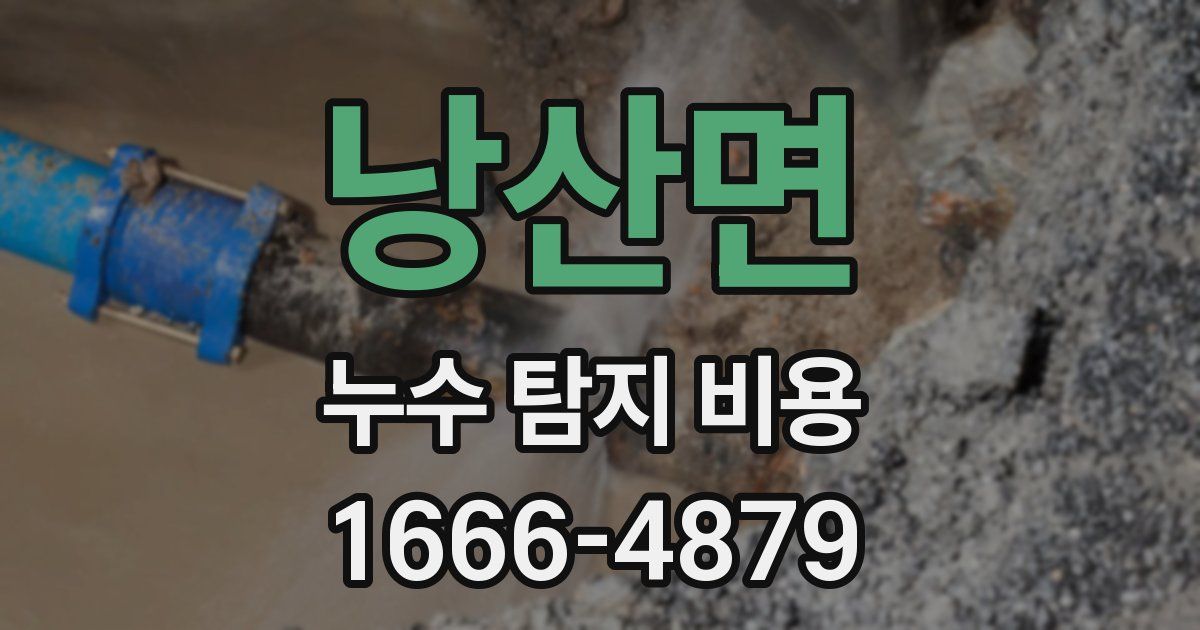 낭산면 누수 탐지 비용