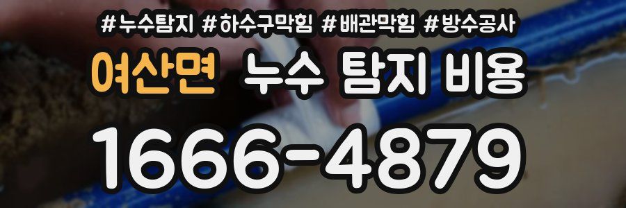 여산면 누수 탐지 비용