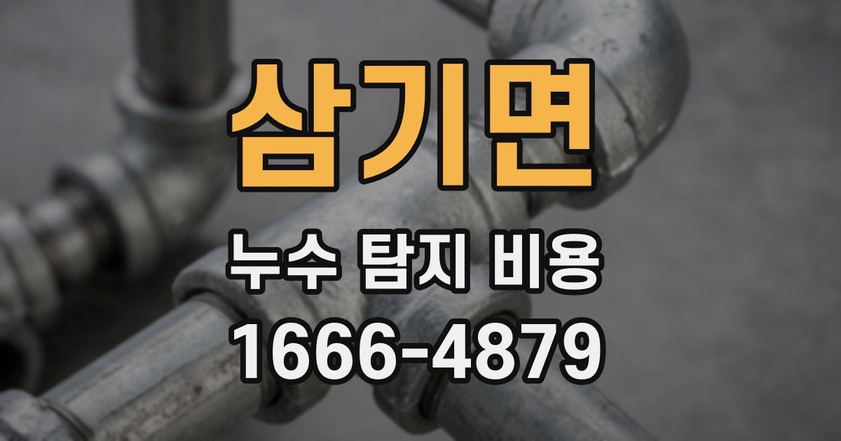 삼기면 누수 탐지 비용