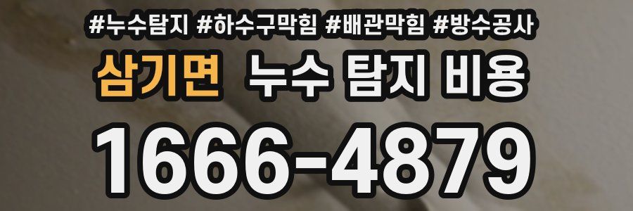 삼기면 누수 탐지 비용