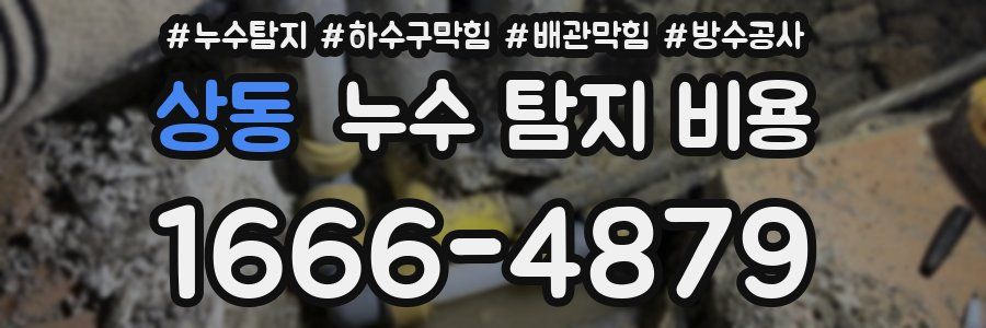 상동 누수 탐지 비용