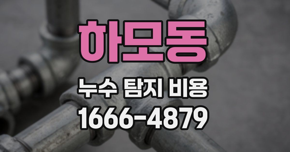 하모동 누수 탐지 비용