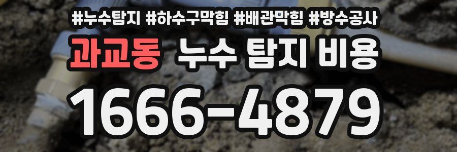 과교동 누수 탐지 비용