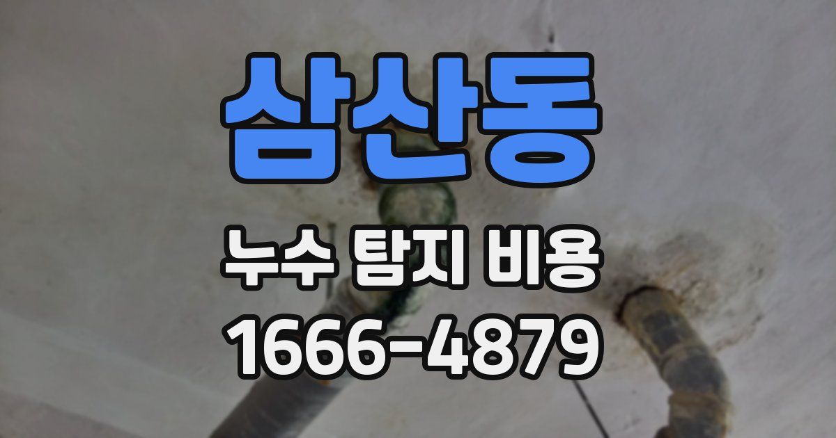 삼산동 누수 탐지 비용