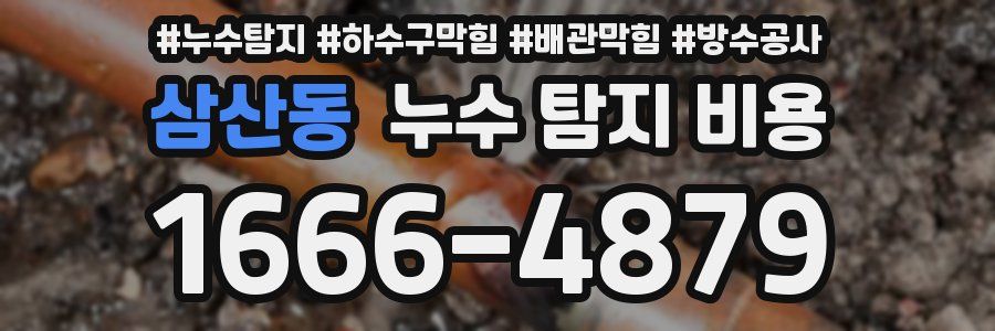 삼산동 누수 탐지 비용