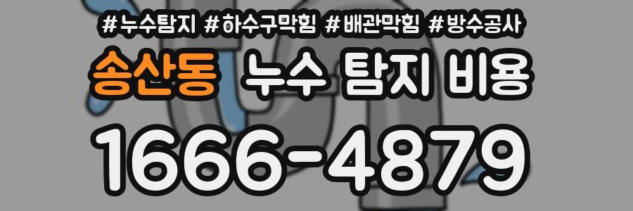 송산동 누수 탐지 비용
