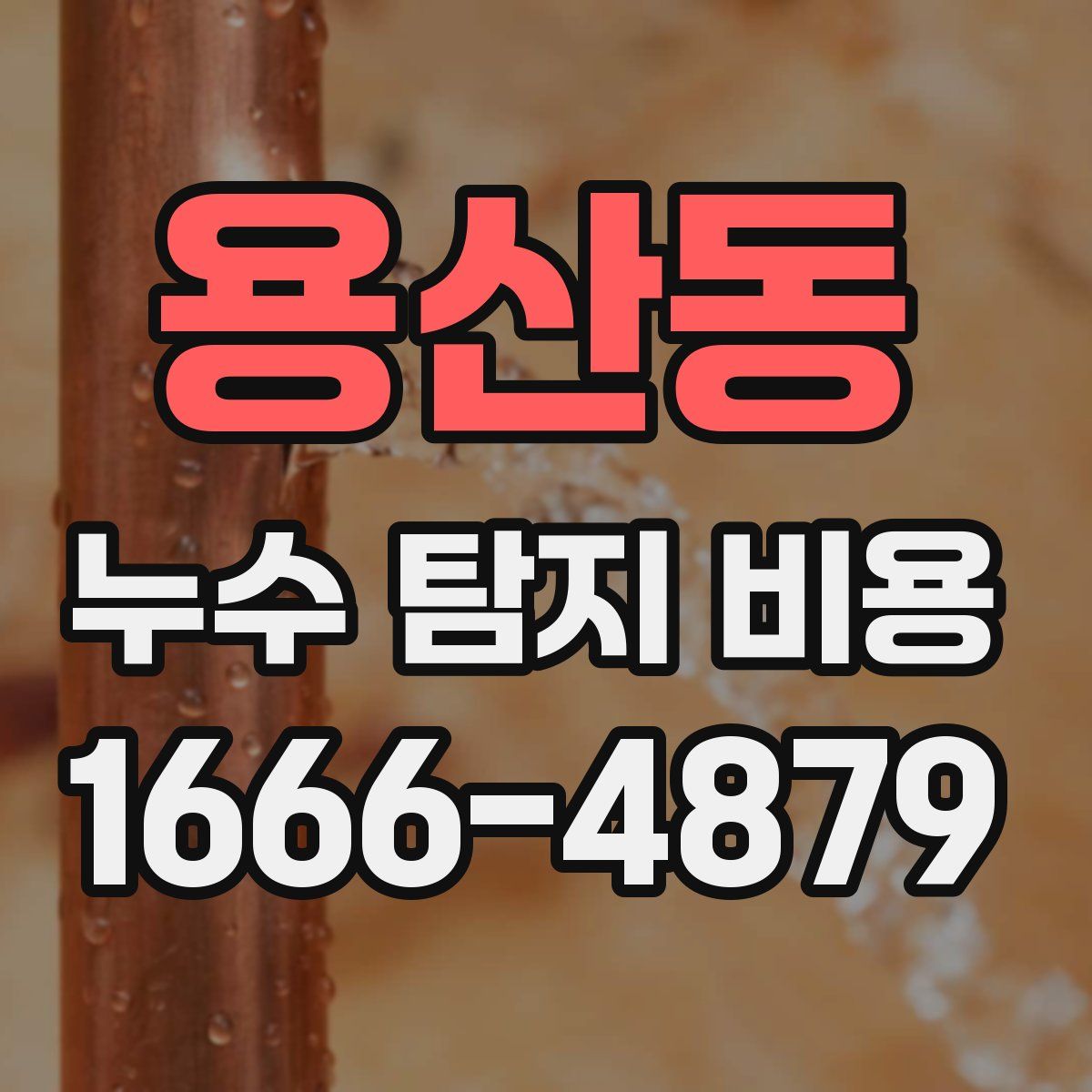 용산동 누수 탐지 비용