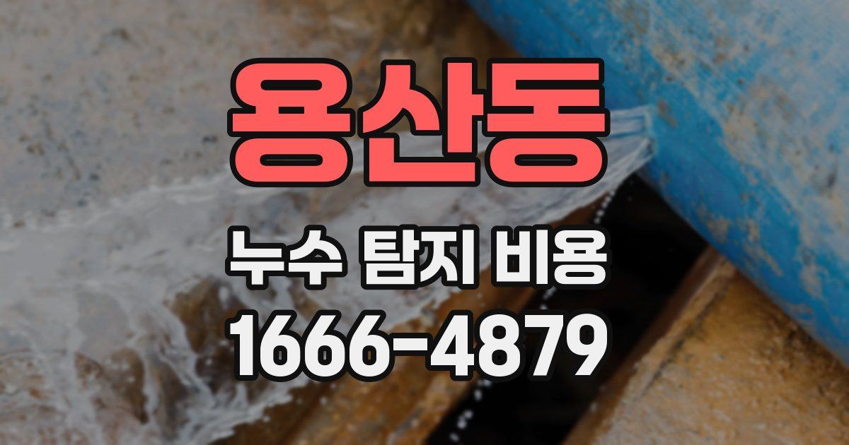용산동 누수 탐지 비용