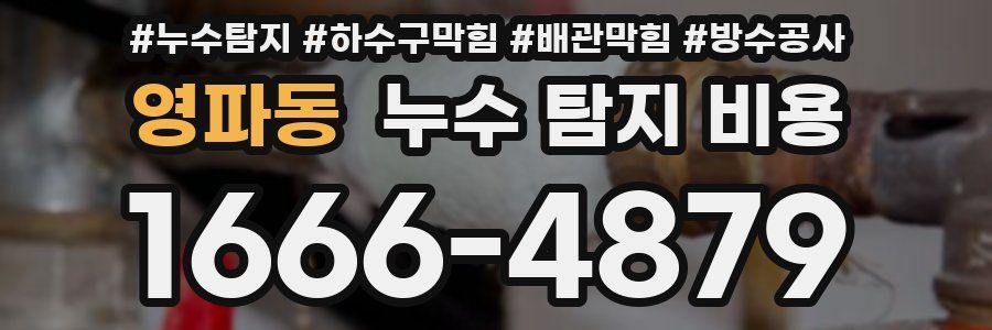 영파동 누수 탐지 비용