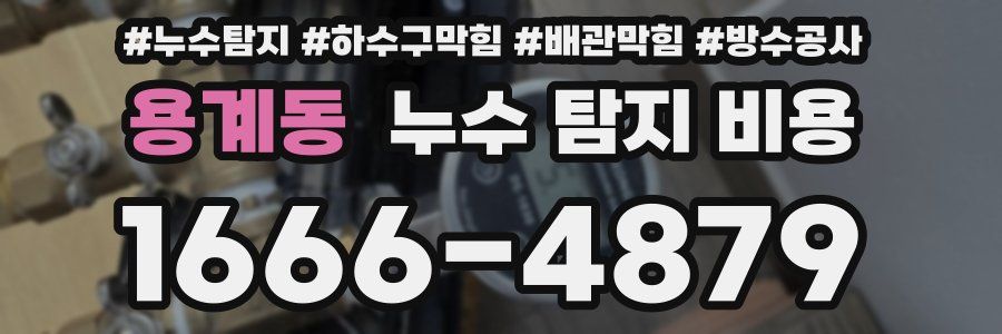 용계동 누수 탐지 비용